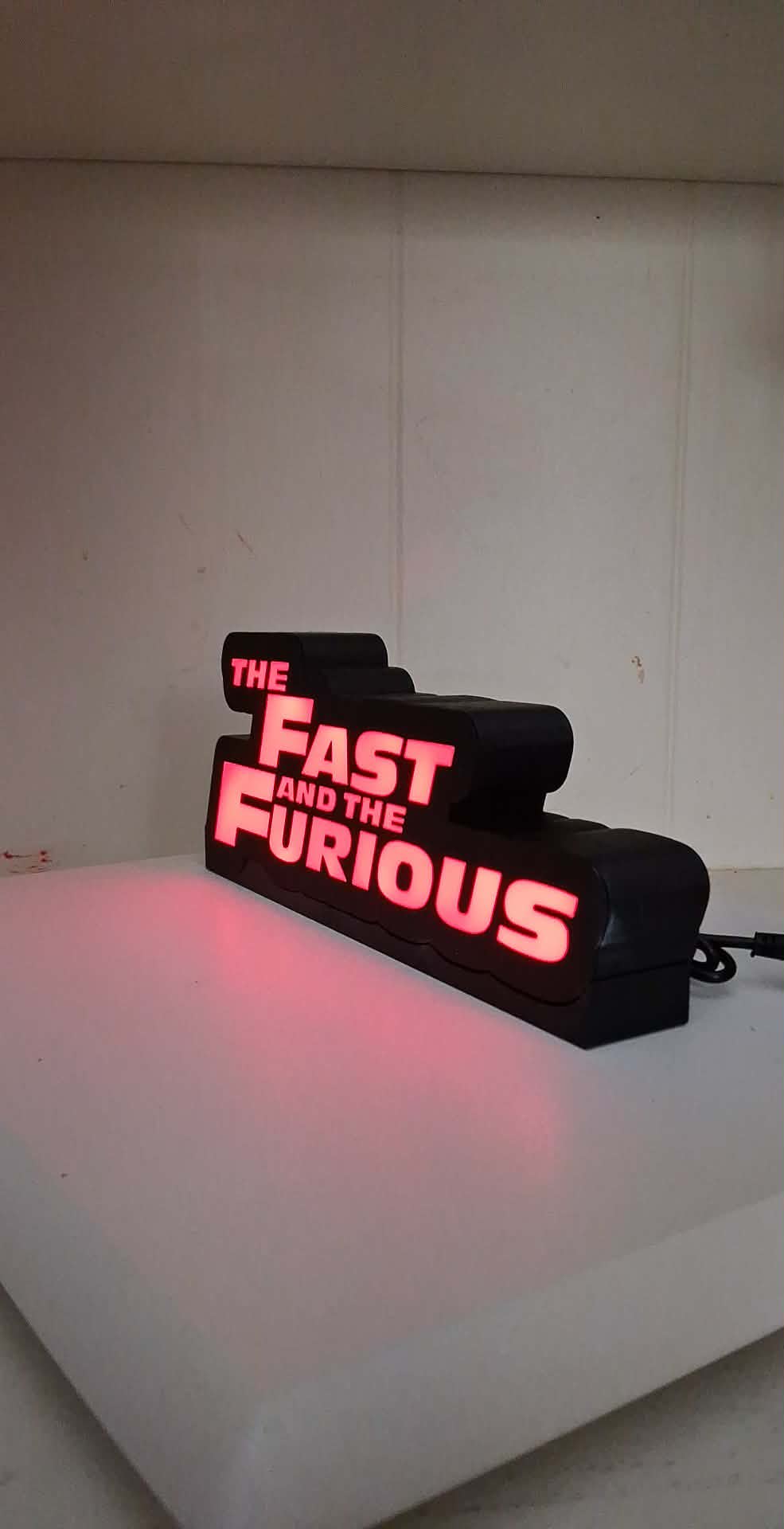 Thefast And The Furious Light LED light box – custom 3D printed – Lit Layer Creations